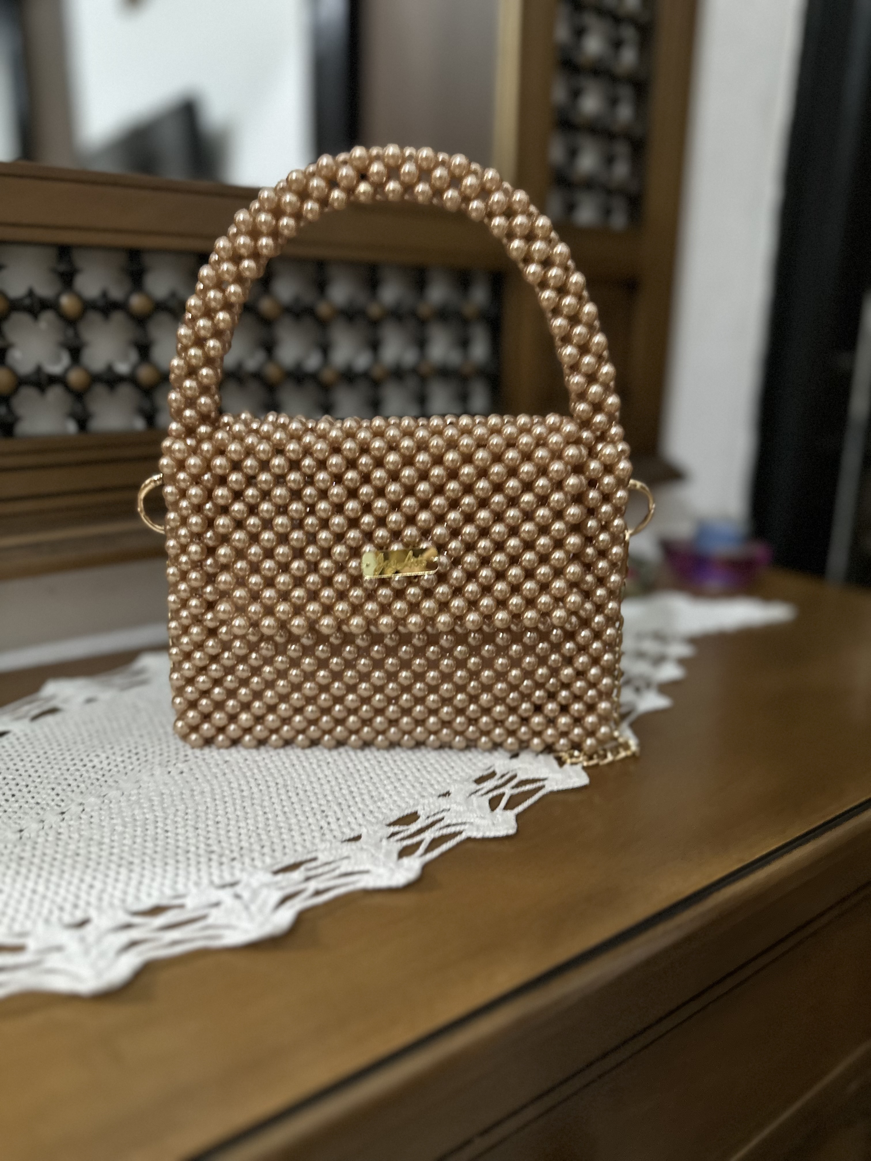 Sac perle beige