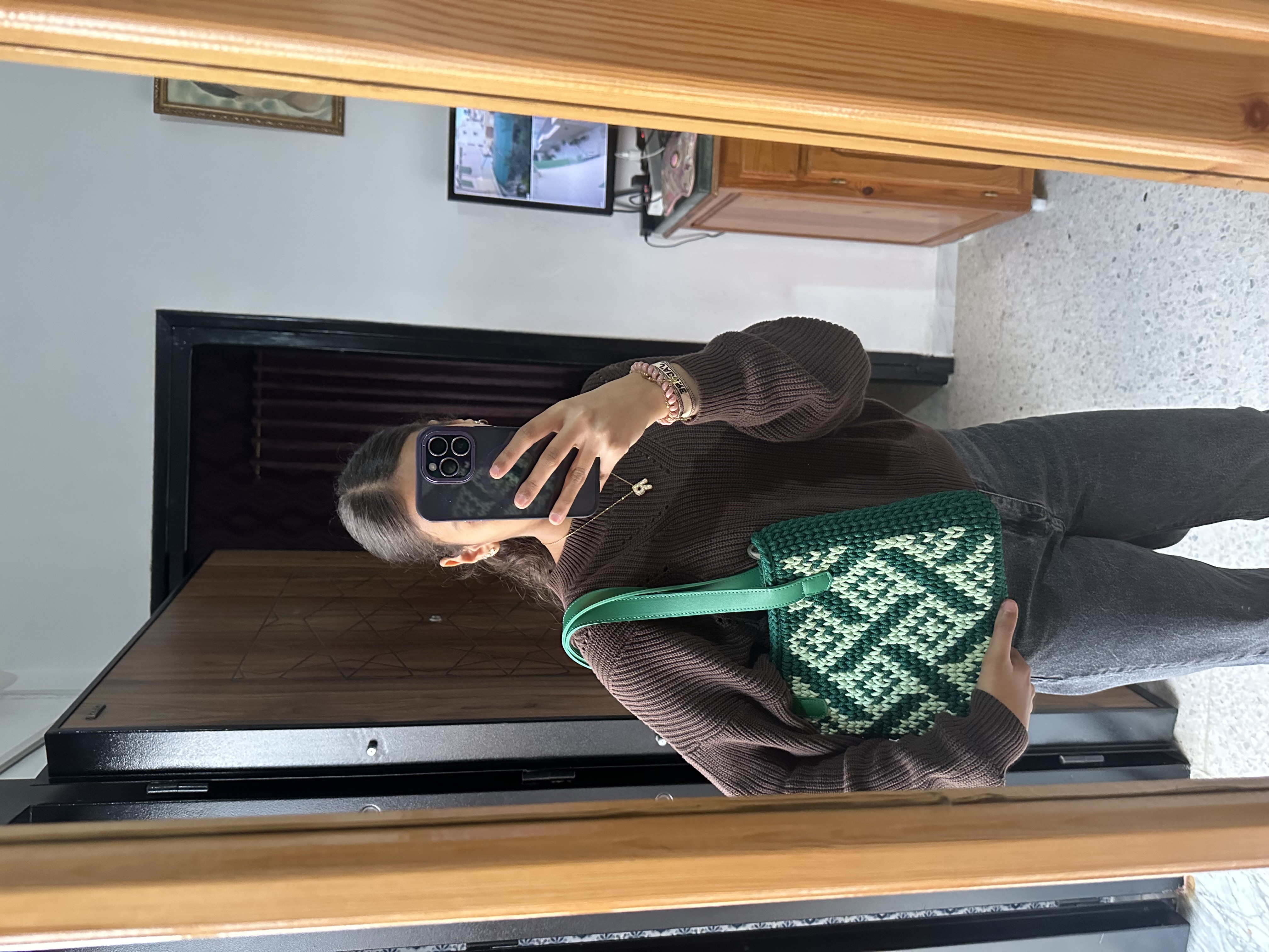 Sac tisser vert