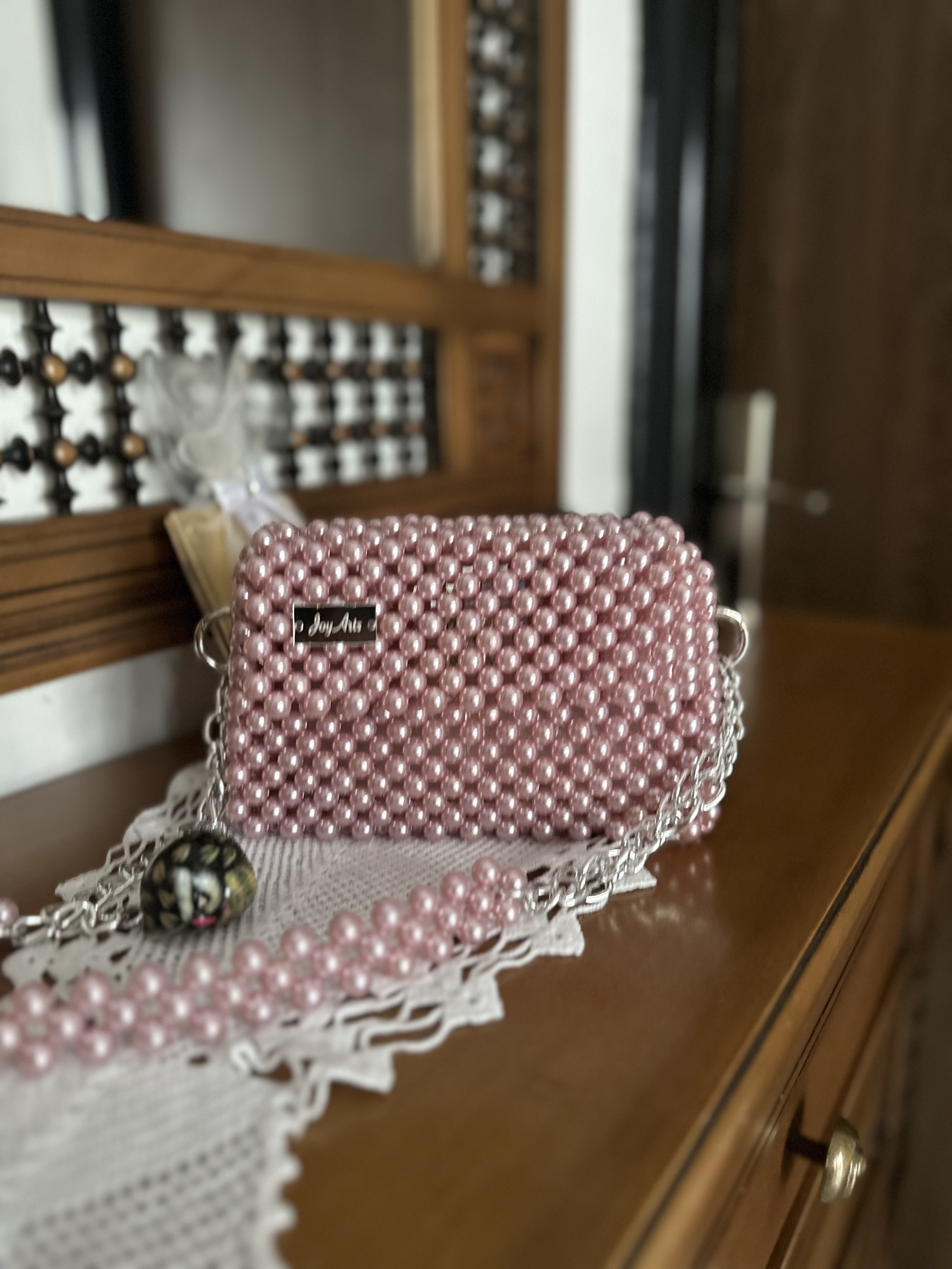 Sac perle rose
